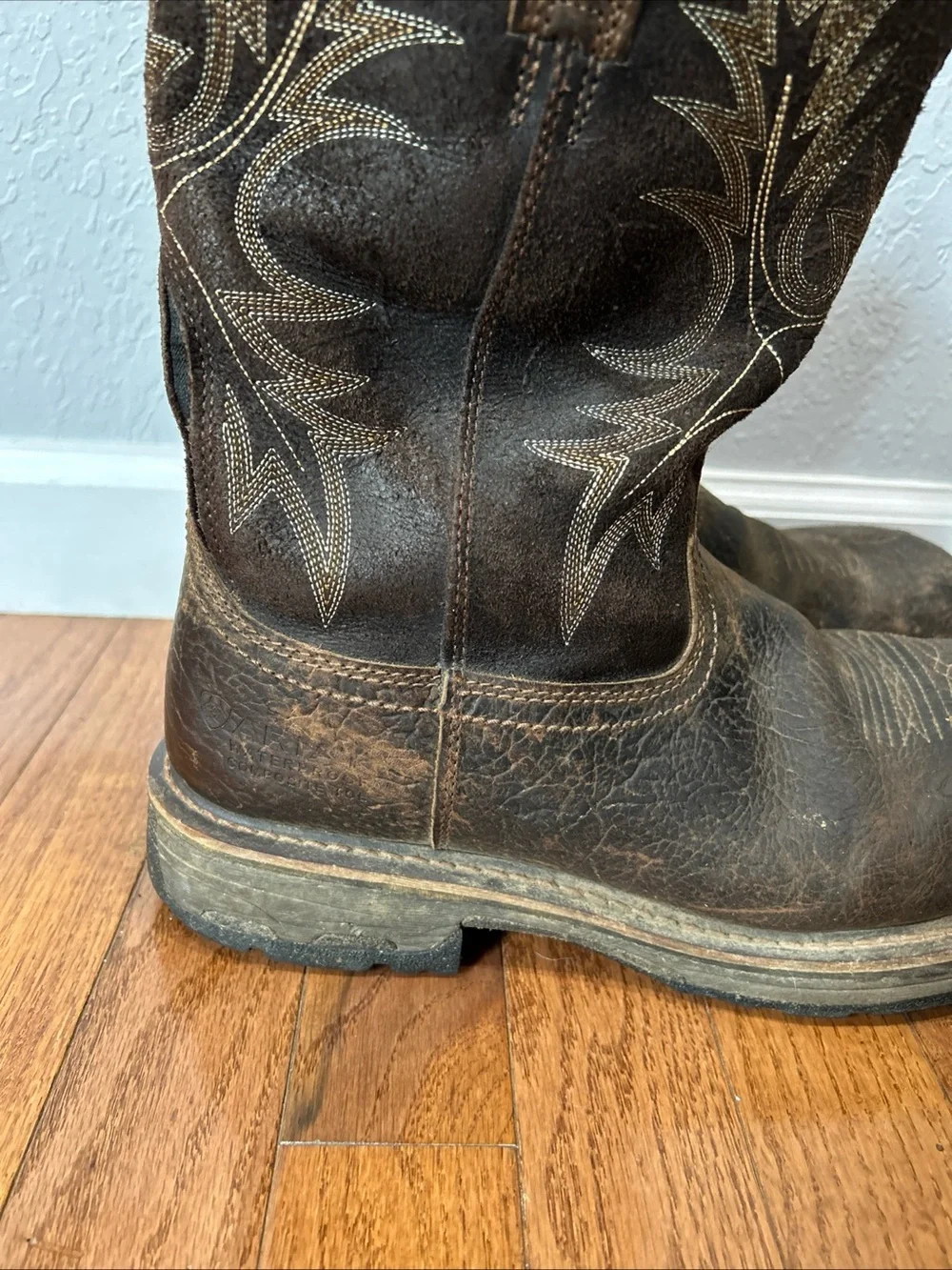 Ariat Workhog Work Boots Composite Toe Men’s Size 10 EE Brown